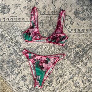 Pitaya wild Valencia Pink Floral swim Set‎ size XS